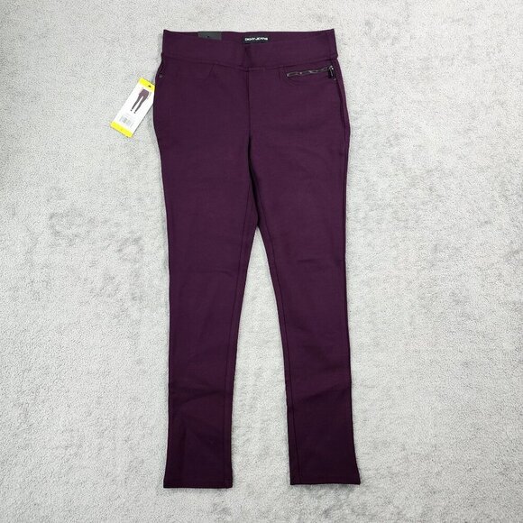 NEW DKNY Jeans Aubergine Stretch Skinny Legging Pants Womens S Rayon Blend - Picture 2 of 9